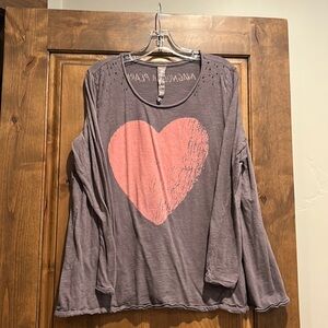 Magnolia Pearl sacred heart long sleeve tee